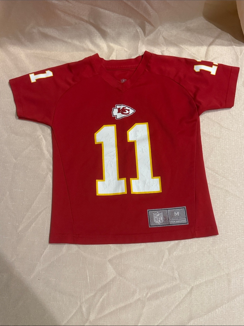 NFL Kids Red Chiefs Jersey #11 with White & Gold Trim